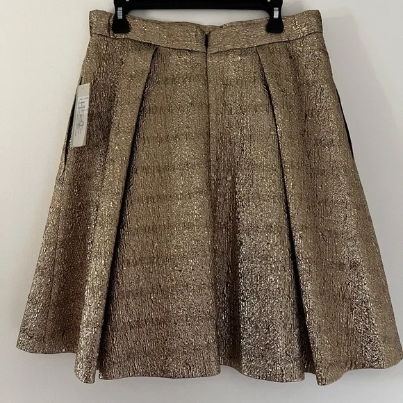 Eliza J Midi Bronze A-Line Skirt with Pockets - Picture 12 of 12